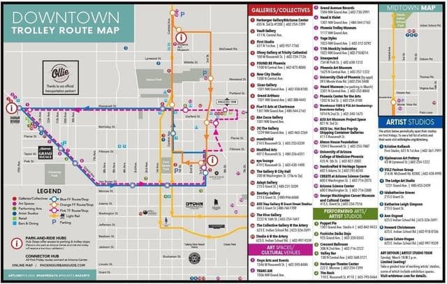 Karte der Phoenix-Trolley-Stationen
