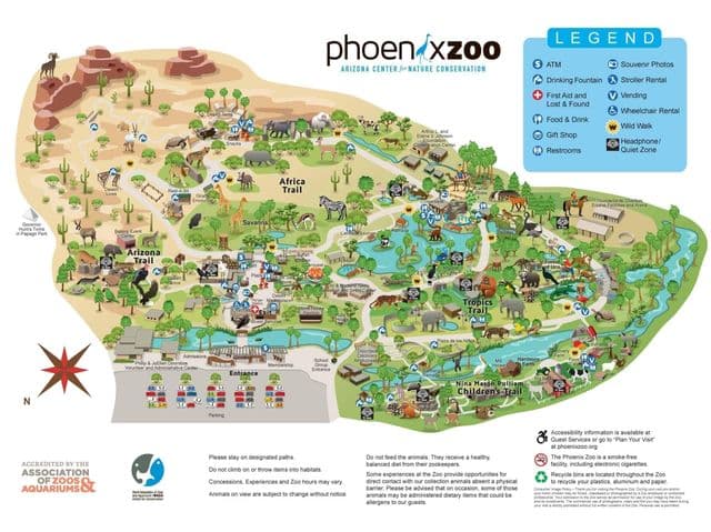 Phoenix zoo park karte